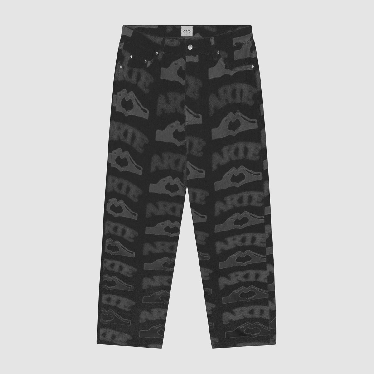 Pantalon imprimé Heart - Noir
