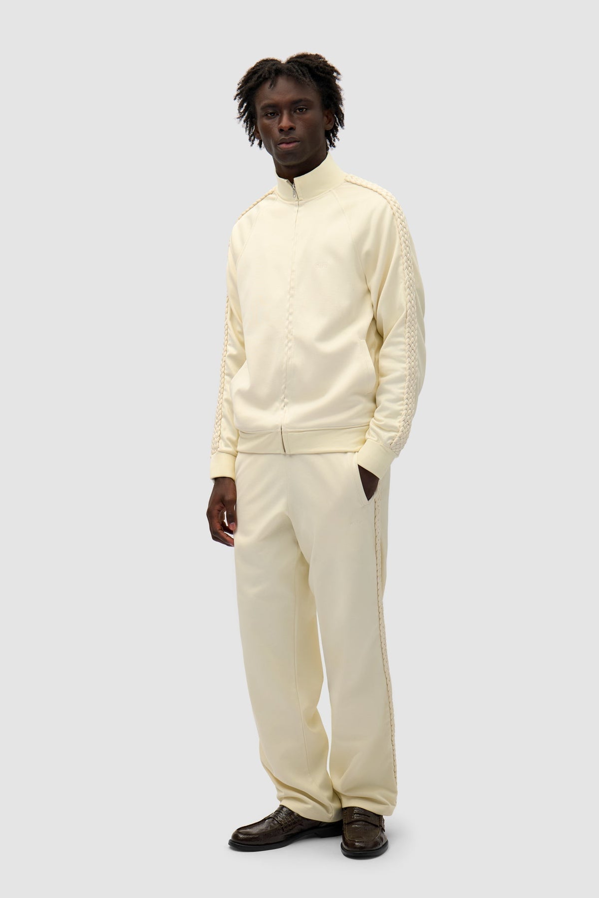 Veste à bandes tressées - Crème