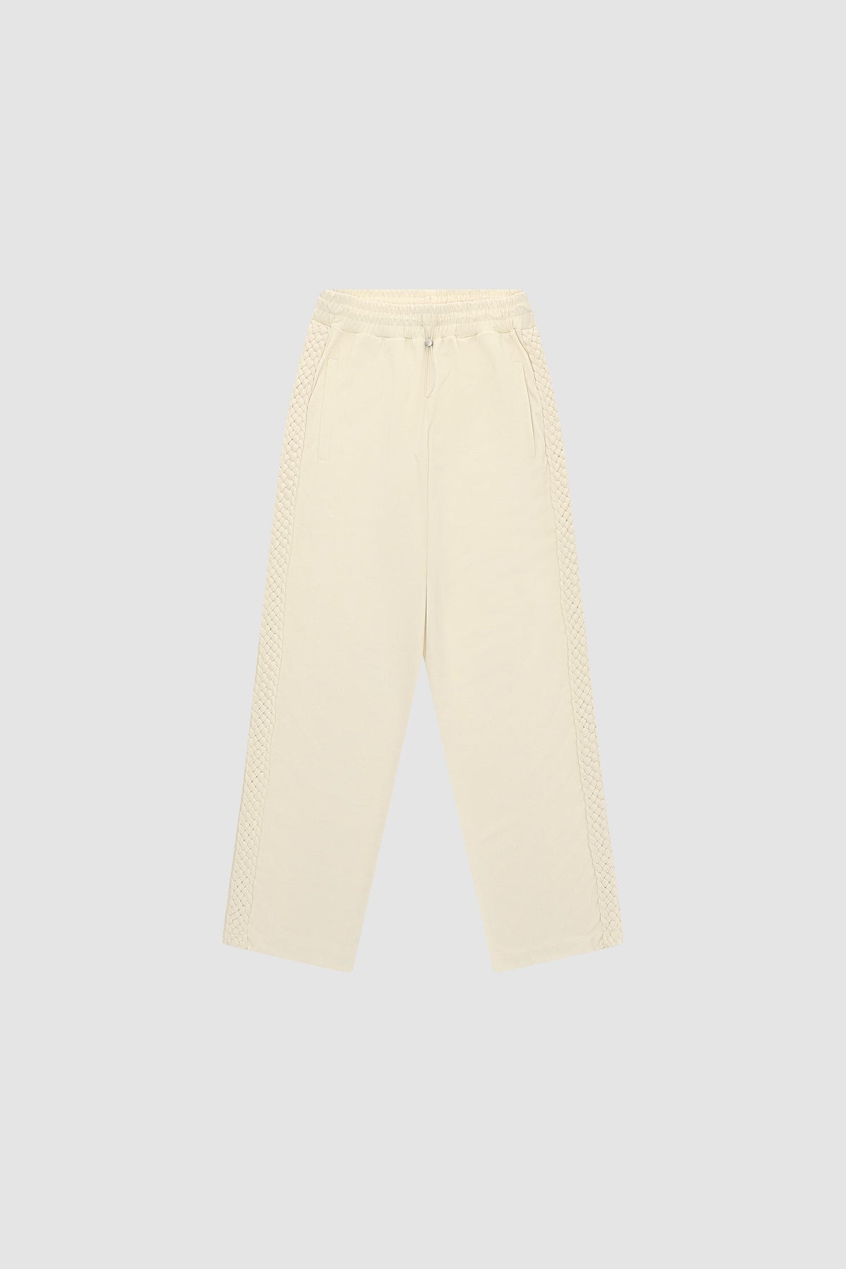 Pantalon à bandes tressées - Crème