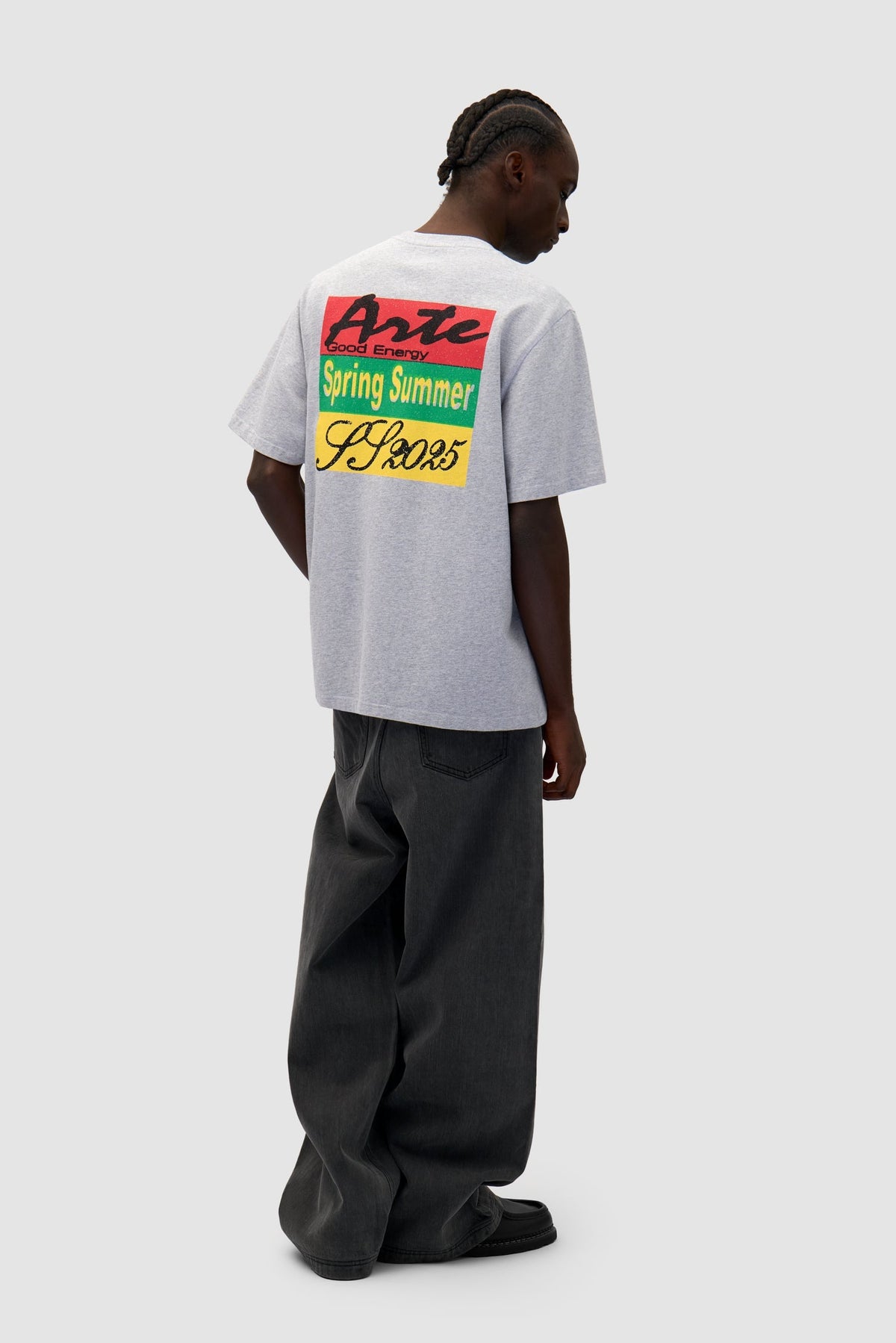 T-shirt à imprimé multicolore - Gris