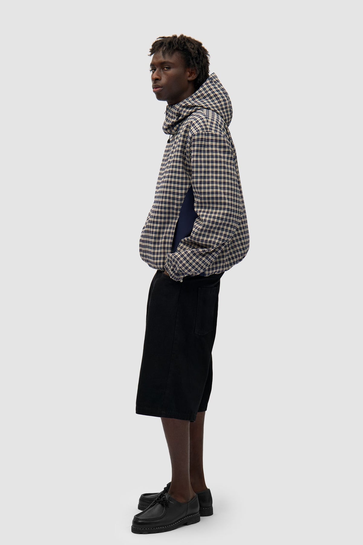 Veste technique réversible à carreaux - Navy/Plaid