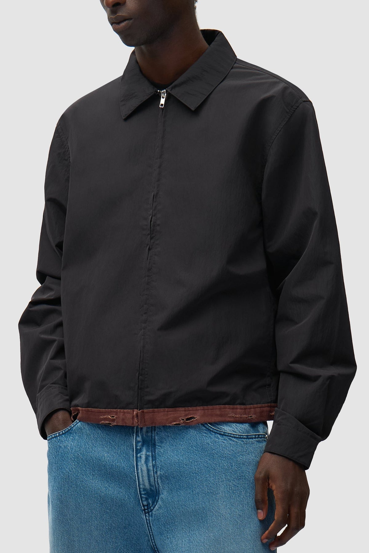 Veste classique en ruban de lin - Noir