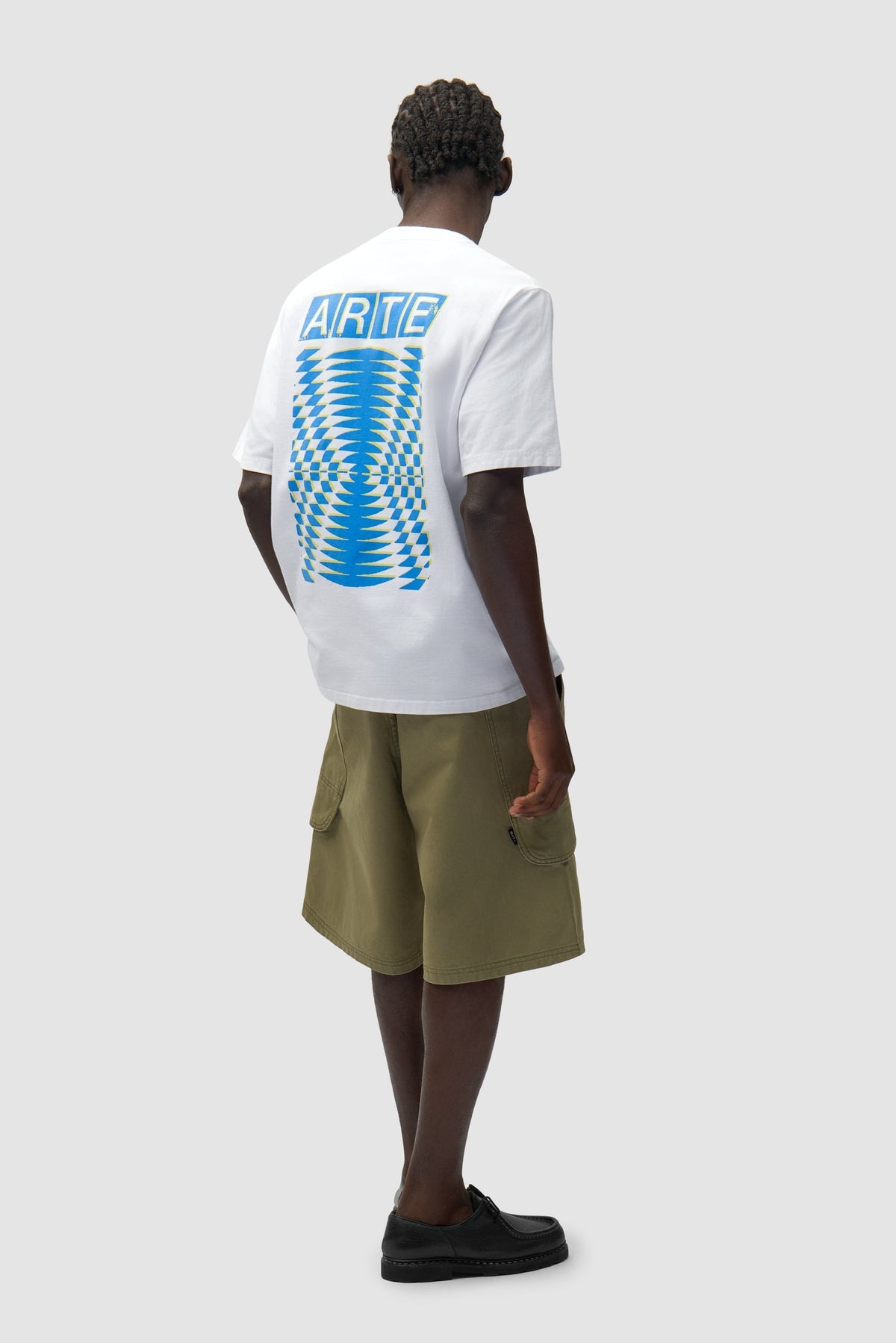 T-shirt à dos imprimé abstrait - Blanc