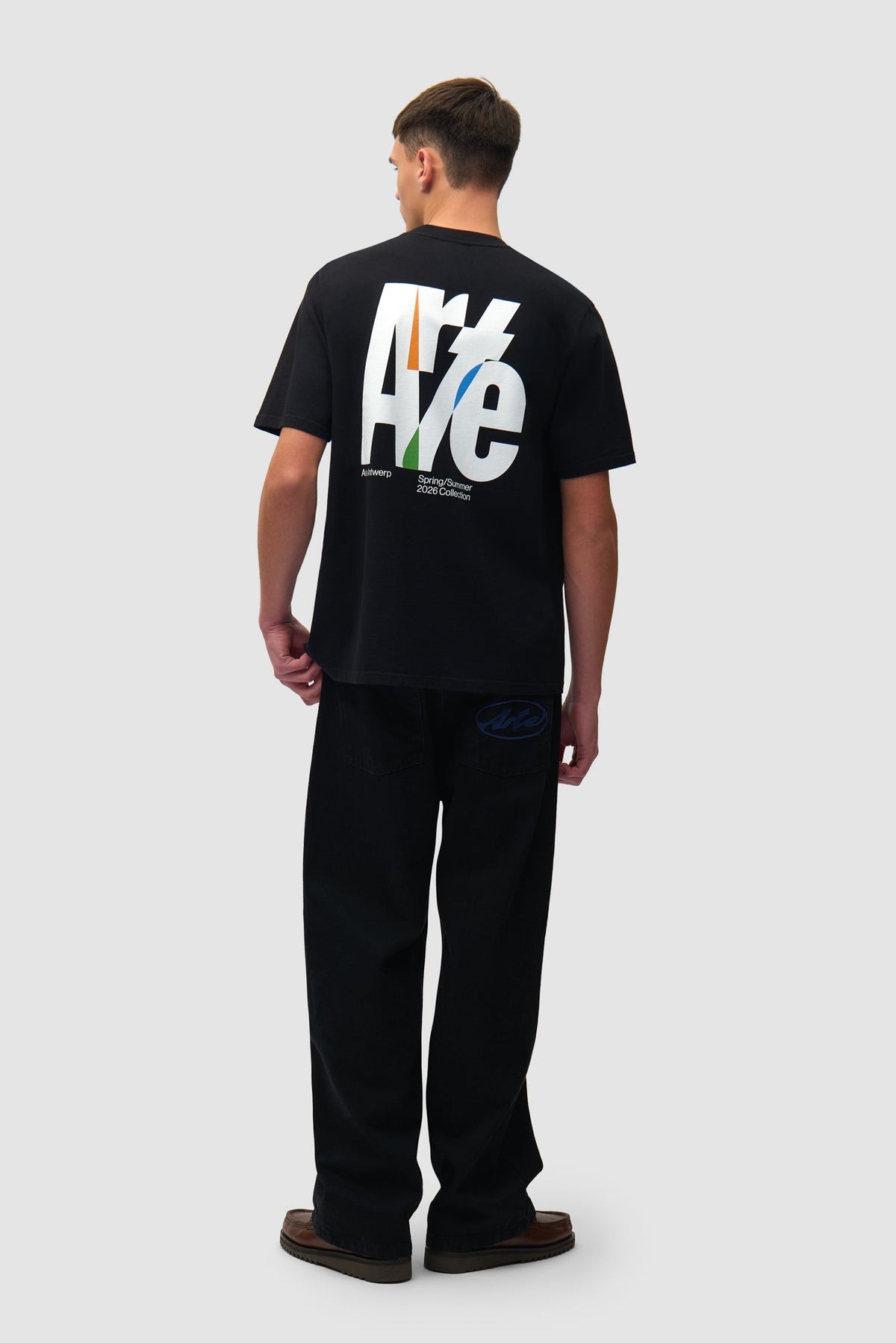 T-shirt à grand logo dans le dos - Noir