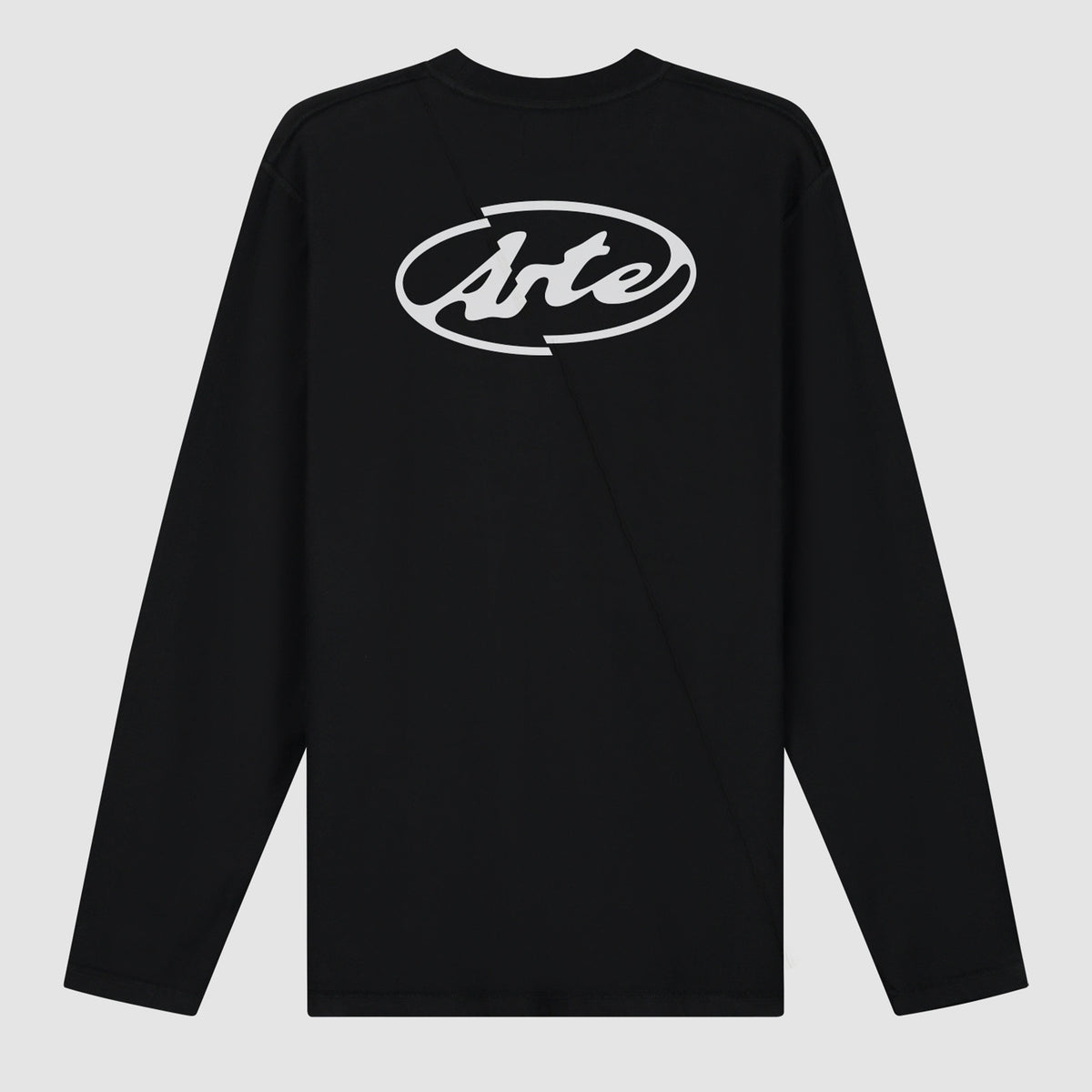 T-shirt à manches longues avec logo cercle dans le dos - Noir