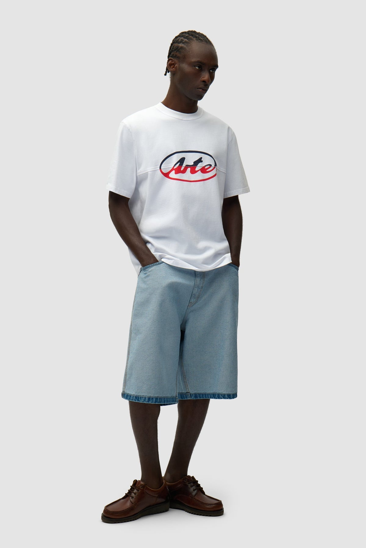 Short en jean Inside/Out - Denim Bleach