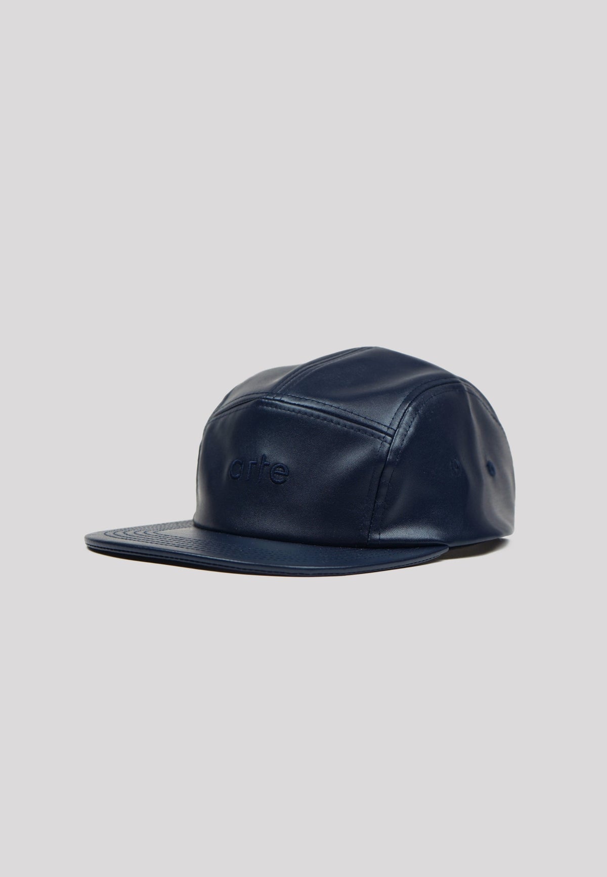 Casquette en cuir Craqq - Marine
