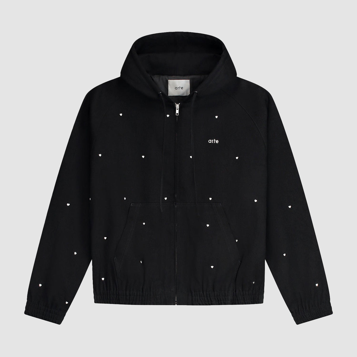 Veste à capuche Metal Hearts - Noir