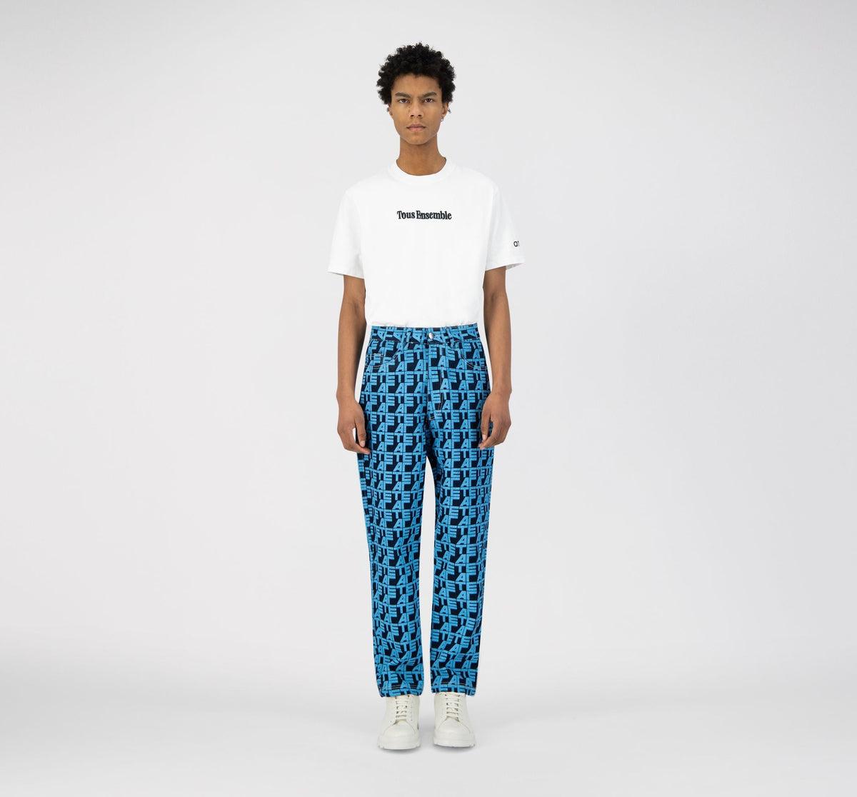 Pantalon en jean allover - Denim imprimé