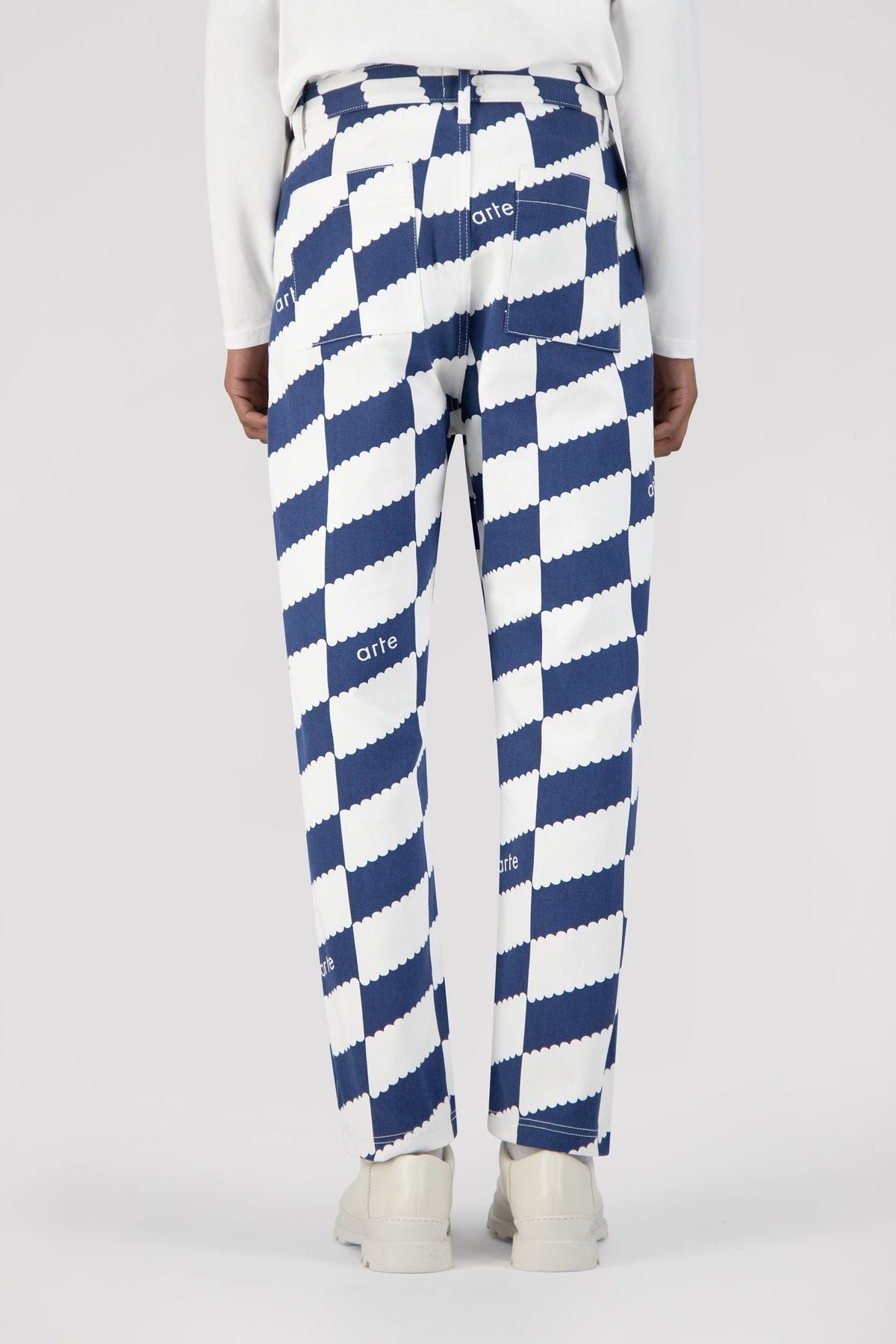 Pantalon Jean Dia - Blanc/Marine