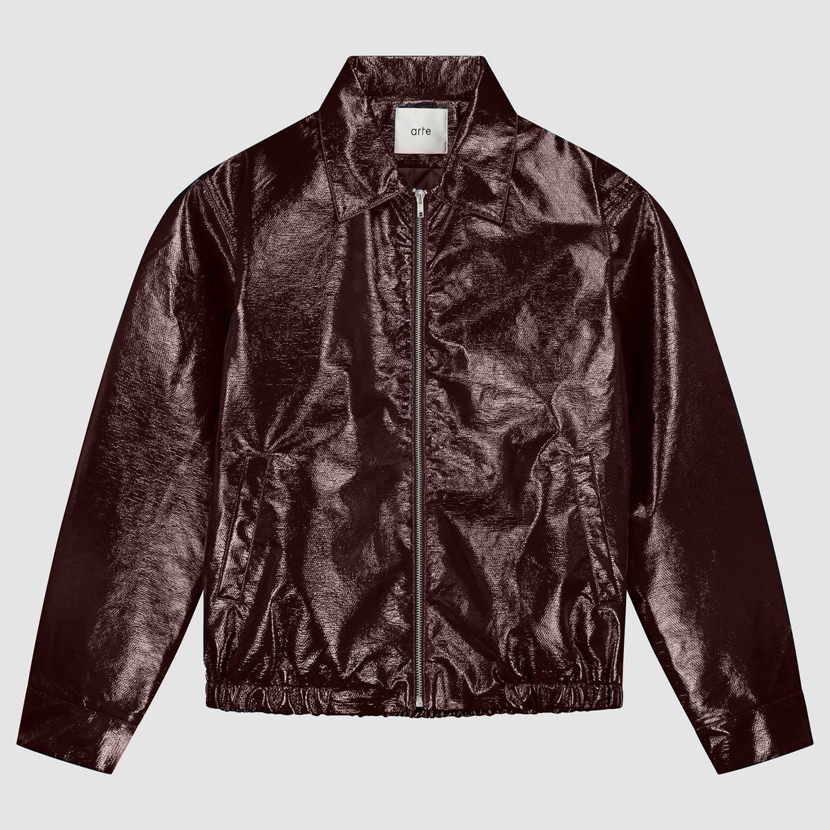 Veste en PU vernie - Rouge
