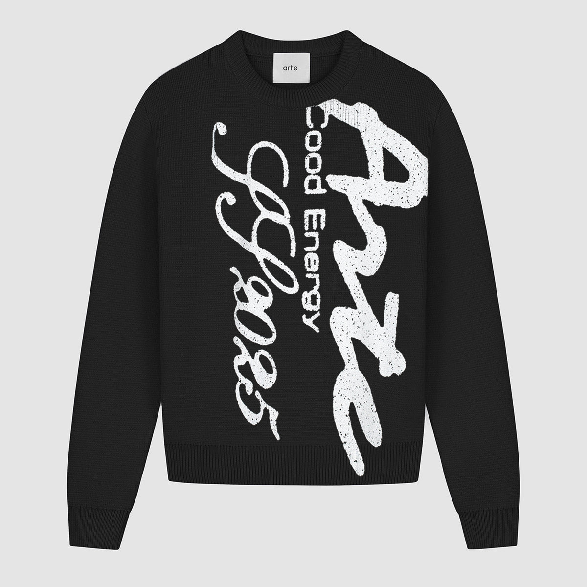 Pull en maille à gros motifs - Noir