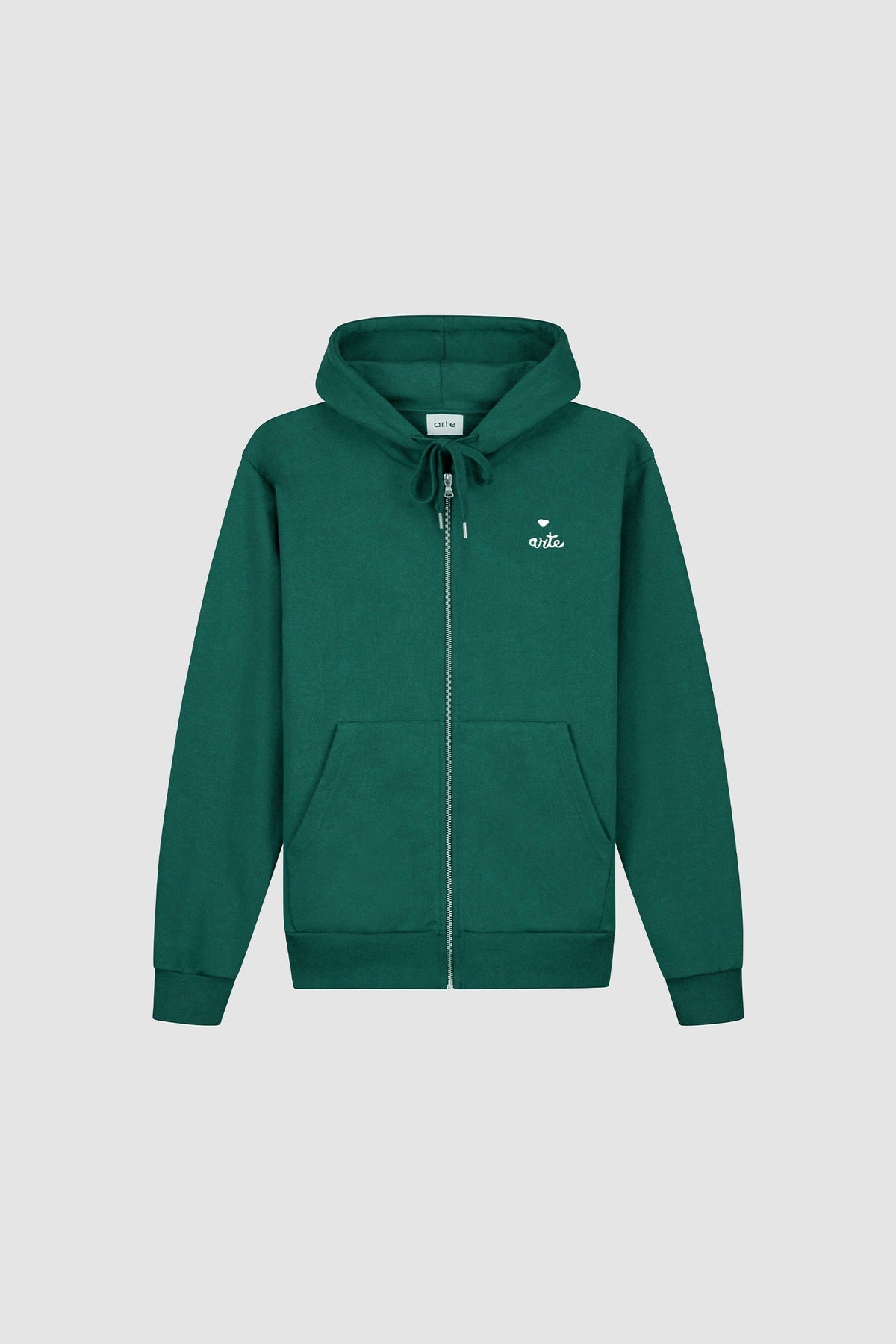 Sweat à capuche zippé Heart - Vert
